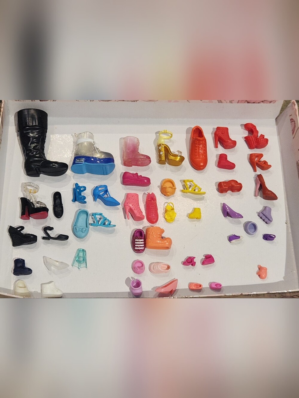 Colorful Doll Shoes SINGLE ONLY Assortment - Pink, Blue, Yellow, Orange, Red